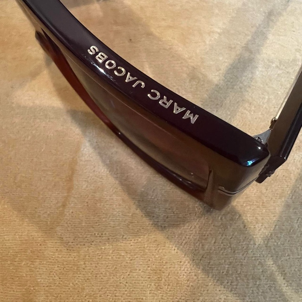 Marc Jacobs Burgundy Rectangular Sunglasses - image 2